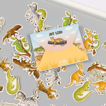 Stickers for creativity "Wild animals" embossing gold set 48 pcs 9x7x0.8 cm-6