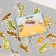 Stickers for creativity "Wild animals" embossing gold set 48 pcs 9x7x0.8 cm