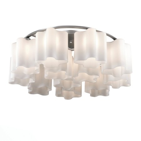 Ceiling Ceiling ST LUCE. SL116.052.12. ONDE. 12x60 watts, E27, 90x90x31 cm, silver color