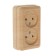 UNIVERSAL Olympus socket, 16 A, double, external, without salary, pine color