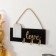 Hooks decorative wood "Love. Abstraction. Rainbow" Black with gold 20x9.3 cm