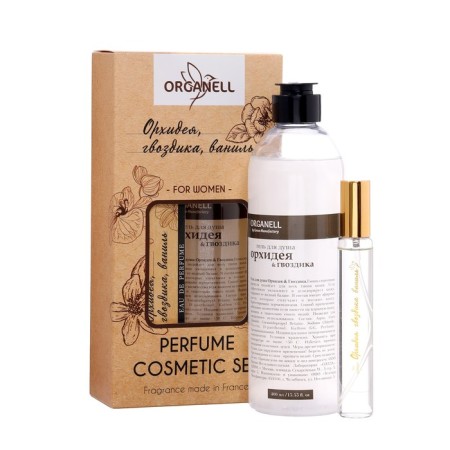 Gift set Women's Organell shower cocktail, 250 ml + perfumery water, 33 ml