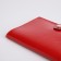 Passport cover on the button, red color
