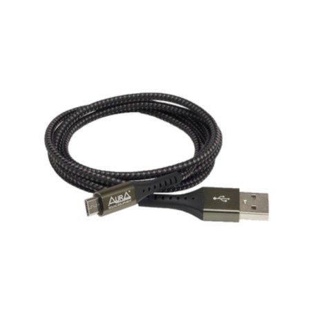 Aura TPC-UM5B Microusb charging cable, black 1.2 meters