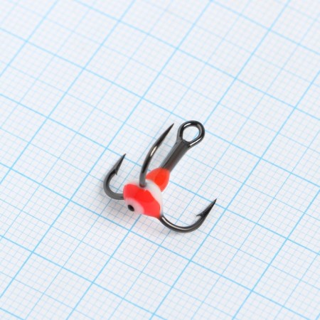 Triple hooks for Lucky John lure with colored drops, RFR color, No. 06, 10 pcs.-2