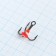 Triple hooks for Lucky John lure with colored drops, RFR color, No. 06, 10 pcs.