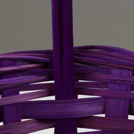 Wicker basket, 20 x 11/35 cm, purple, bamboo-4