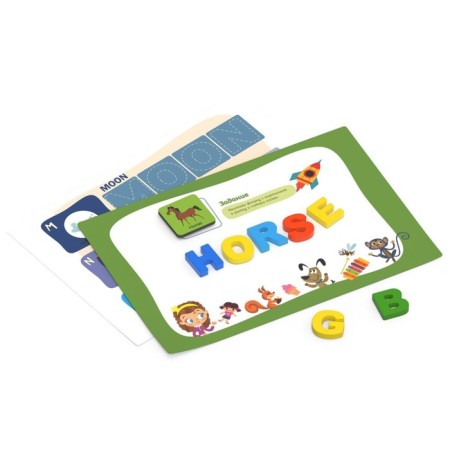 Magnetic alphabet "English", with tasks-1
