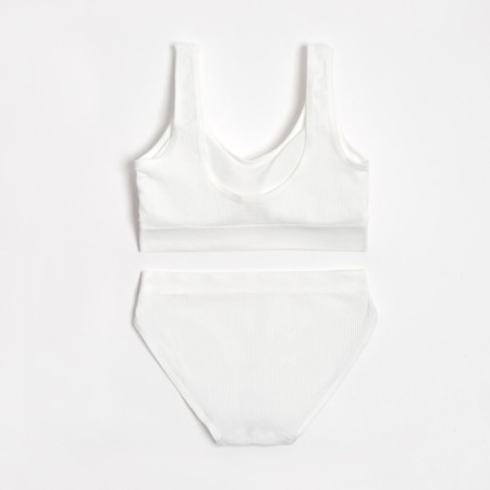Female set (top, panties) color white, size 42-44-6