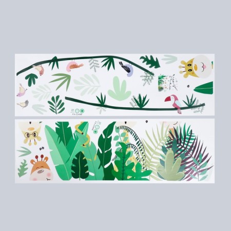 Sticker Plastic Interior Color "Giraffes in an ambush" Set 2 sheets 30x90 cm-1