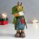 Souvenir Polystone "Olenien in a green hat with a Christmas tree" 8.5x8x18.3 cm