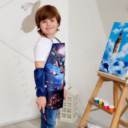 Apron with overshielders Children's Ethel "Robot", 49 x 39 cm-7