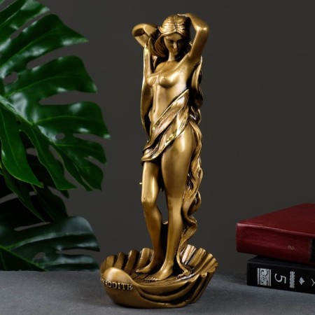 Figure "Aphrodite" gold, 12.5x13x31cm-3