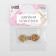 Decorative fastener, 4.5 × 1.5 cm, gold color