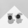 Set of icons (2 pcs.) "Cats" in masks, color in silver