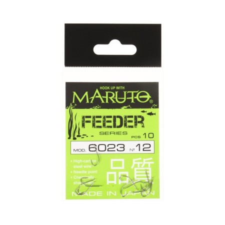 Feeder hooks Maruto Feeder 6023, NI color, No. 12, 10 pcs.