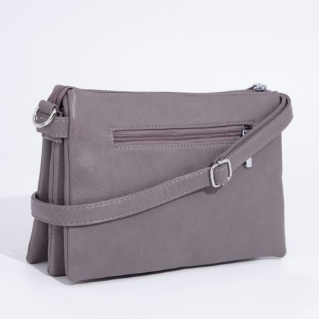 Bag Cross-Bodi with a zipper, gray color-1