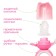 Nibbler for feeding "Bear", with silicone mesh, pink color