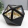 Ceramics candlestick for 1 candle "polyhedron" inside gold MIX 11x14x12.5 cm