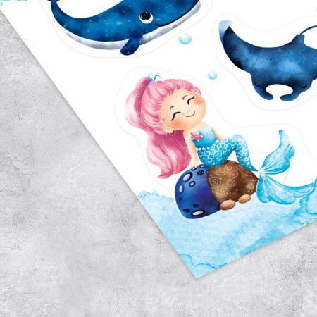 Stickerbuk "Sea Residents", 8 sheets, 12 x 18 cm-3
