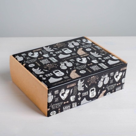 Gift folding box, packaging, “brutality”, 27 x 21 x 9 cm-1