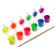 Fabric paint, set of 6 colors x 5 ml, beam, fluorescent, water -based acrylic, with a brush