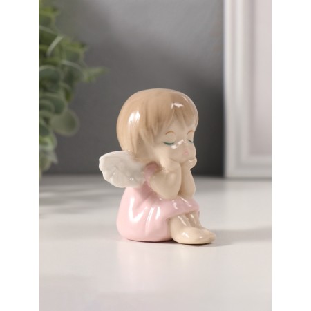 Souvenir Ceramics "Angel soap in pink" 4.8x7x7 cm-1
