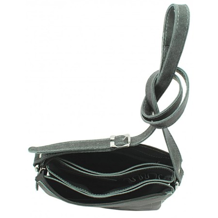 Bag Cross-Bodi with a zipper, black color-1