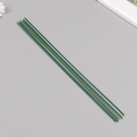 Wire for creativity "Blumentag" 1.2 mm, 12 pcs, 40 cm, in a plastic braid green