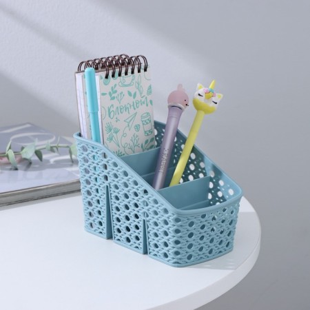 Organizer for the little things "loops", 3 departments, 15.5 × 9.5 × 9.5 cm, color mix