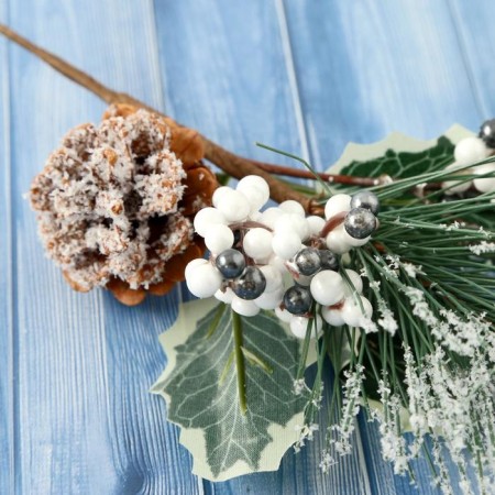 Decor "Winter charm" needles in the snow berry berries 21 cm-1