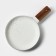 Porcelain dish for serving with a wooden handle Magistro, D = 20 cm, green color