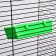Feeding feeding trough with protection for 8 cells 16.9 x 8.9 x 4.4 cm, green