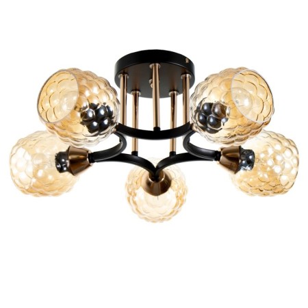 Svetogor chandelier "Love" 5x60W E27 Black 53x53x23cm-1