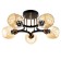 Svetogor chandelier "Love" 5x60W E27 Black 53x53x23cm