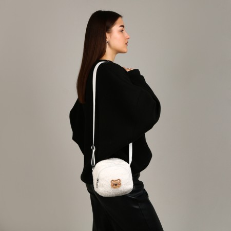 Plush "Bear" bag, white color-7