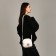 Plush "Bear" bag, white color