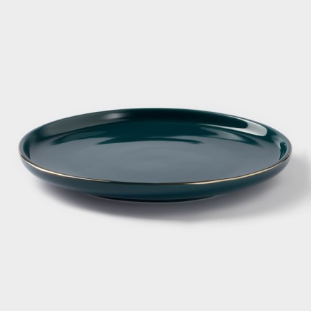 Ceramic dessert plate "Emerald", d = 20 cm, green color-1