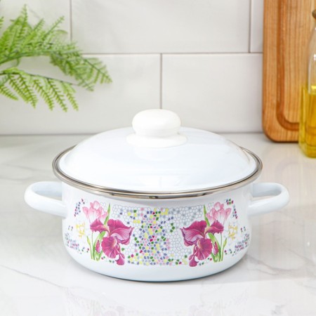 Mosaic pan, 2 l, metal cover, induction