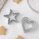 A set of forms for cutting the cookies of the share “heart, asterisk”, 6 objects, 7 × 13 × 1.5 cm, silver color