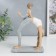 Polystone souvenir "Mom in the wheel pose, with her daughter" White-gray 19x7x13 cm
