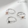 Piercing in the nose sovereign “Ring” d = 9 mm, set 20 pcs., Mix color in silver
