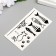 Tattoo on the body black "cat and fish skeletons" 10.5x6 cm