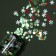 Sequins for decor, "Christmas", green/blue/red color