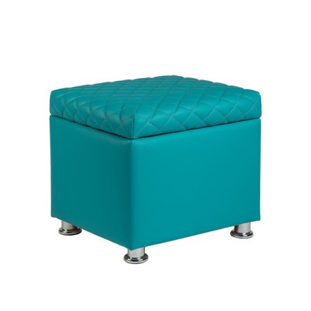 Puff with Vega lid 430x480x430 turquoise