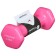 Vinyl dumbbells onlytop, 0.5 kg, pink color