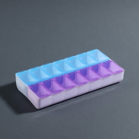 Organizer for decor, 14 cells, 14.5 × 7.3 × 2.5 cm, blue/purple color-1