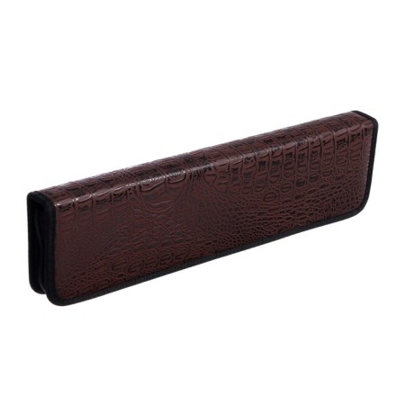 Penal for brushes, 390 x 120 mm, 5k390 "inspiration", leatherette, anaconda print, brown-6