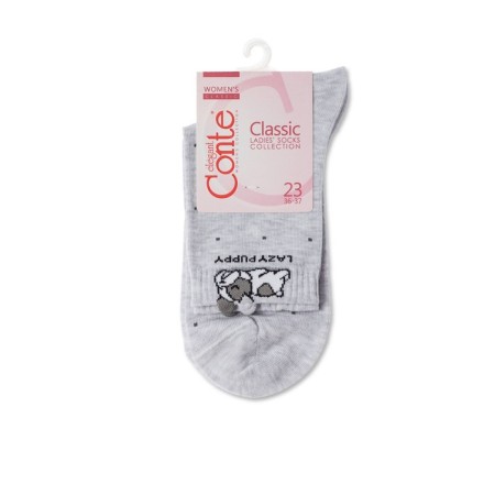Women's socks Classic, size 23, light-gray color-2