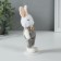 Souvenir "Bunny in a gray knitted suit" 4x5.6x14.3 cm